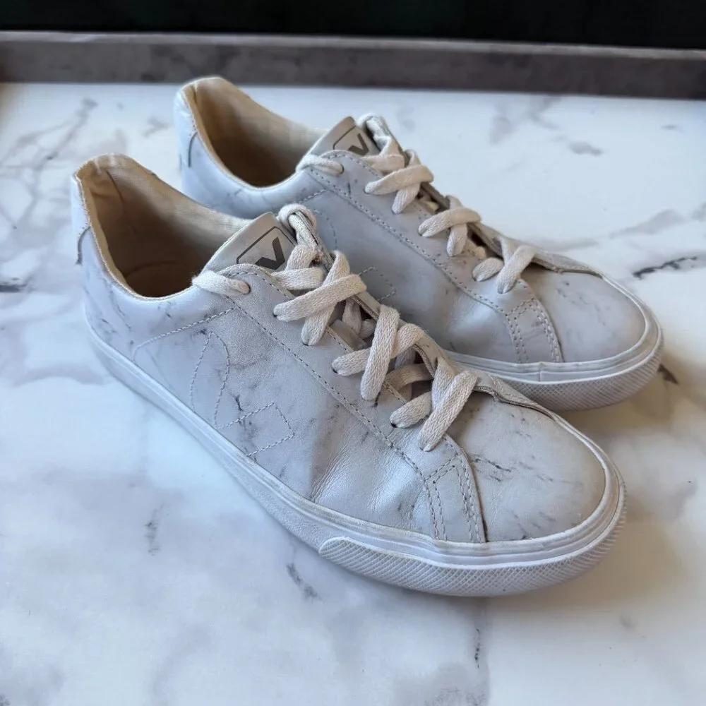 Veja x Diapers and Milk Marble Esplar Leather Sneakers US 7 - Picture 2 of 9